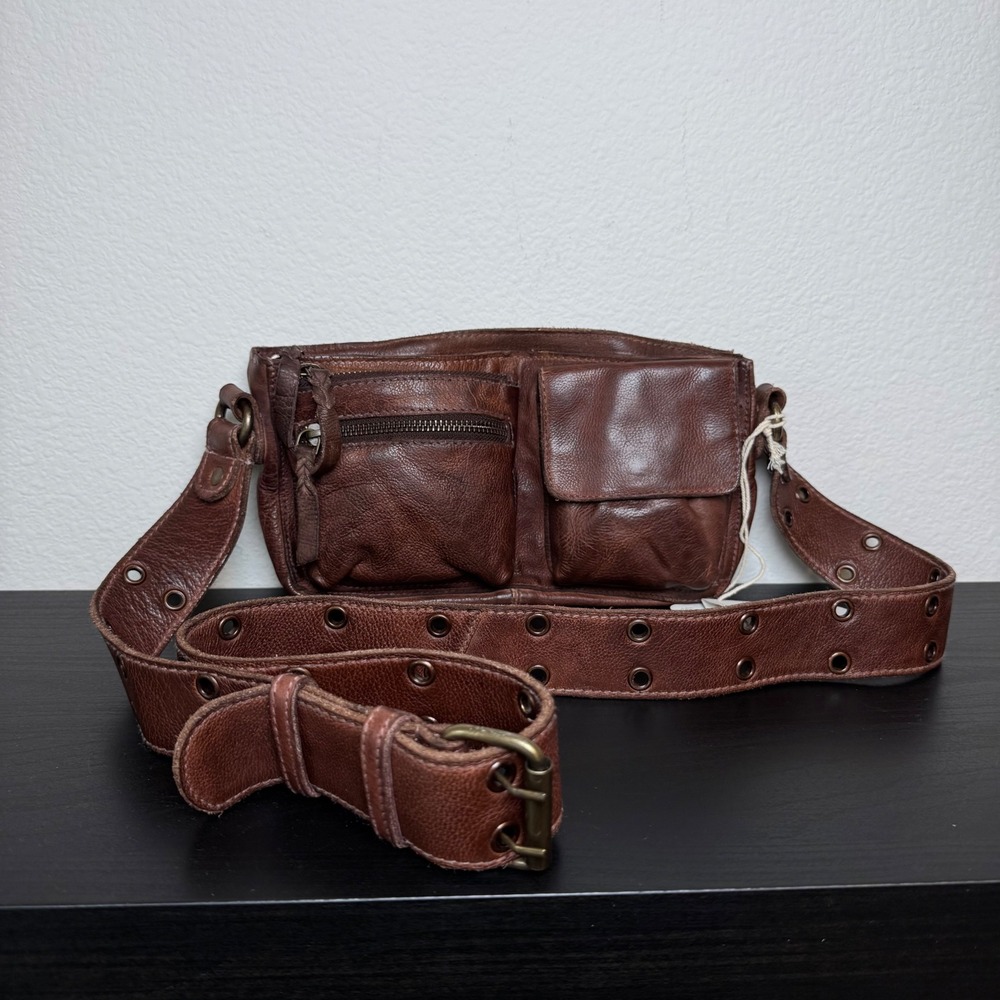 Free People Wade Leather Sling Bag Crossbody Bag